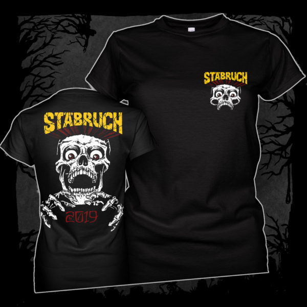 Stäbruch - 2019 [Girlie T-Shirt] (Farbe schwarz, Two-Sided-Print: weiß, gelb, rot)