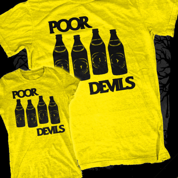 The Poor Devils - Black Flag Rip-Off [T-Shirt] (Farbe: gelb | Print: schwarz)