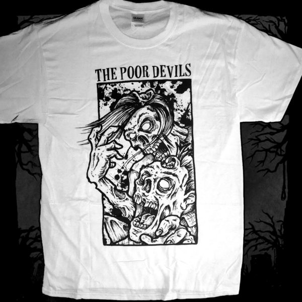The Poor Devils - Skull [T-Shirt] (Farbe weiß: | Druck: schwarz)
