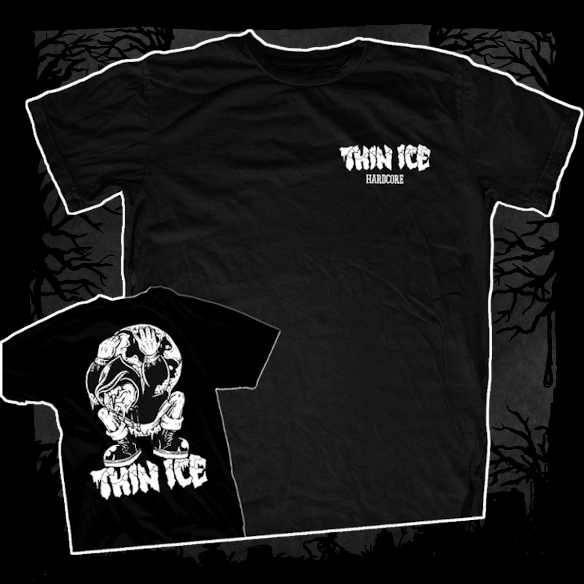 Thin Ice – Demo [T-Shirt] (Farbe: schwarz | Print: weiß)