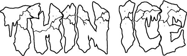 Thin Ice - Logo - weiß, Kontur