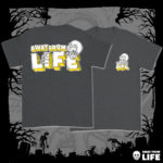 AWAY FROM LIFE - Reaper [dunklelgraues T-Shirt, zweiseitig mehrfarbig bedruckt]